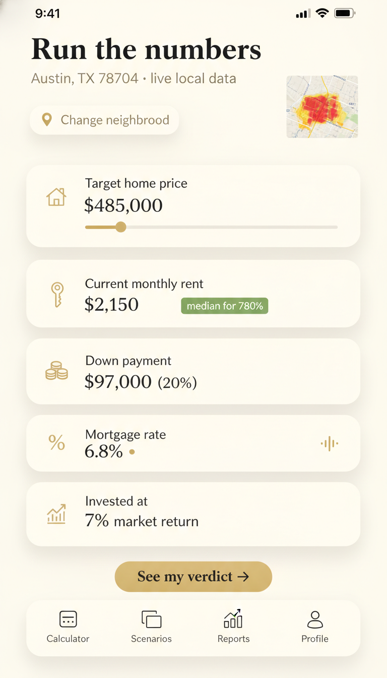 Your Situation screen