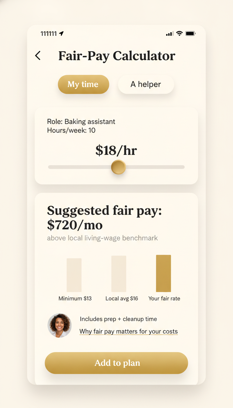 Fair-Pay Calculator screen