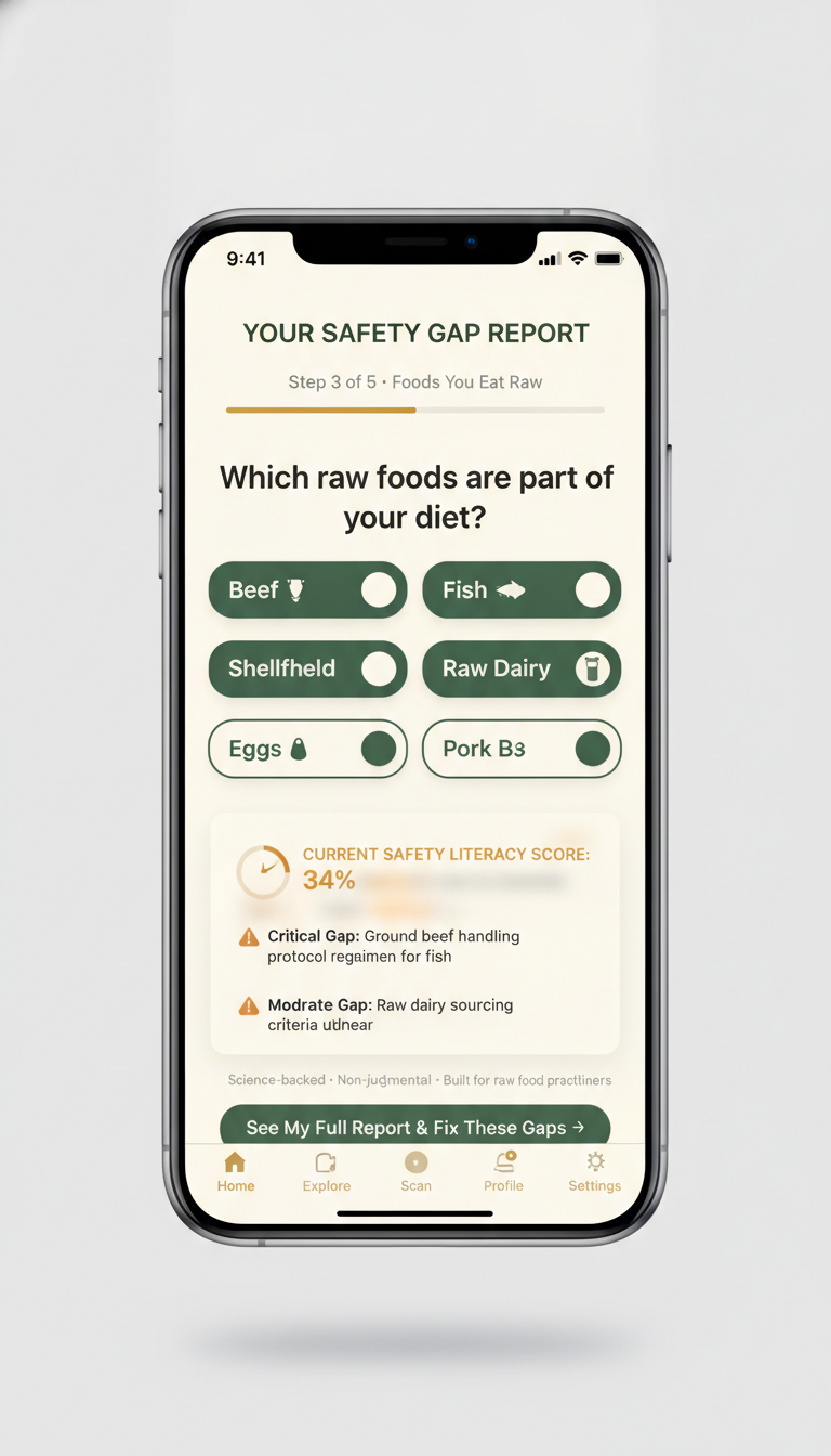 My Safety Gap Report screen