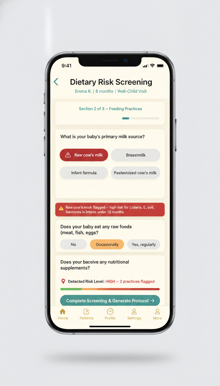 AI Dietary Risk Screener screen